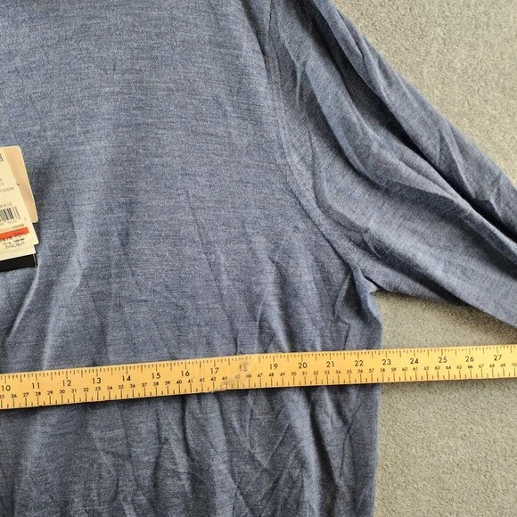 The Men's Store at Bloomingdale's Zegna Baruffa Wool Sweater Mens XXL Denim Blue - Picture 9 of 14